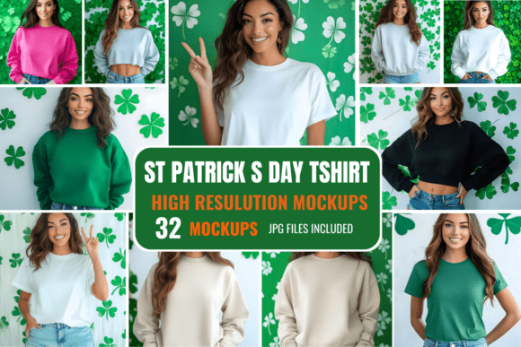 Download St Patrick S Day T-shirt Mockup Bundle - Shirt Collection