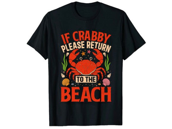 Download Crabby Beach Summer T-Shirt Design - Shirt Collection