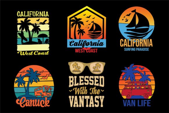 Download Summer Sunset Vintage T-Shirt Bundle - Premium Resources