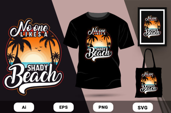 Download Shady Beach Summer T-shirt Design Vector - Shirt Collection