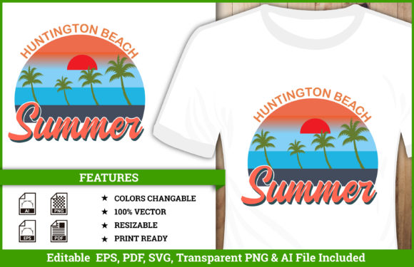 Download Huntington Beach Summer T-shirt Design - Shirt Collection