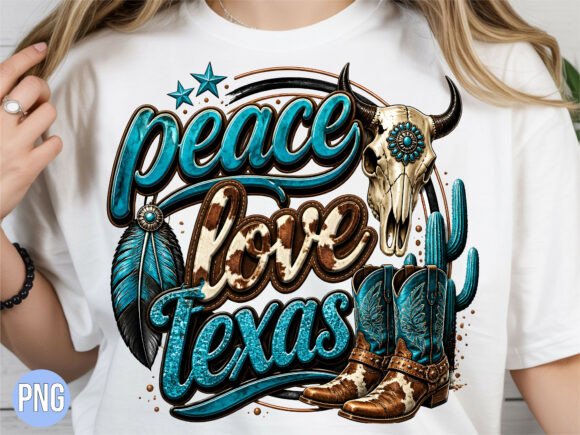 Download Western Peace Love Texas PNG T-Shirt - Shirt Collection