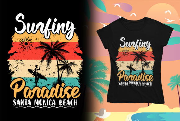Download Santa Monica Beach Summer T-Shirt Design - Shirt Collection