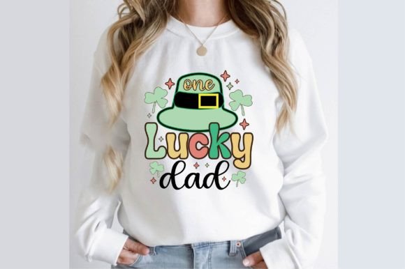 Download One Lucky Dad Retro T Shirt Design - Shirt Collection