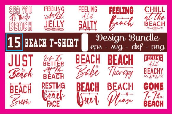 Download Beach T-Shirt Designs Bundle - Shirt Collection