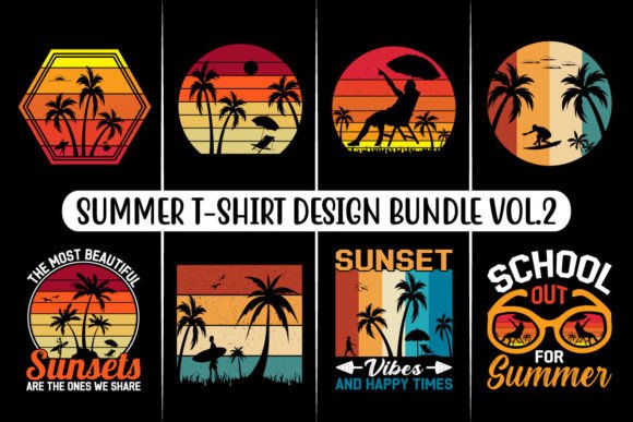 Download Summer T-shirt Design Bundle, Beach Bund - Shirt Collection