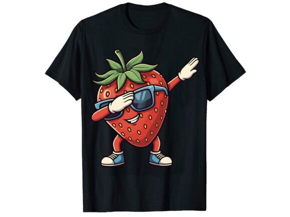 Download Strawberry Dabbing T-Shirt Design - Premium Resources