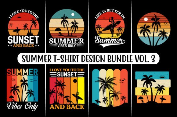 Download Summer T-shirt Design Bundle, Beach - Shirt Collection