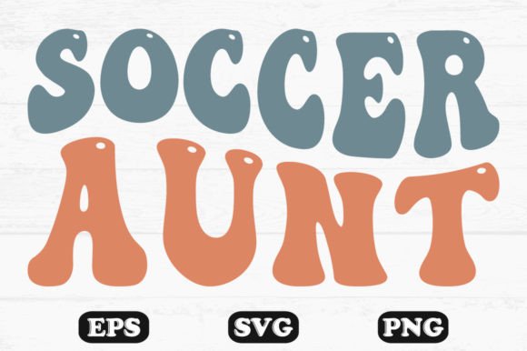 Download Soccer Aunt Retro Wavy T-shirt Designs - Shirt Collection