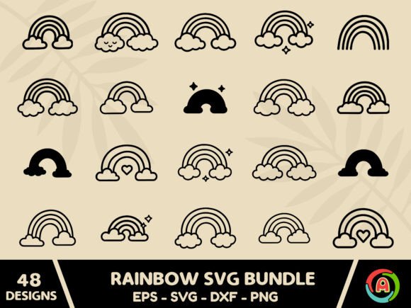Download Rainbow Svg Bundle - Rainbow svg Collection