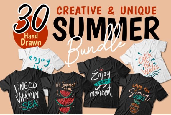 Download Summer Beach T-shirt Designs Bundle - Shirt Collection